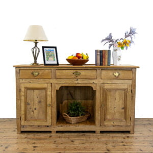 M-5334B Antique 19th Century Pine Kitchen Dresser Base Penderyn Antiques (1)