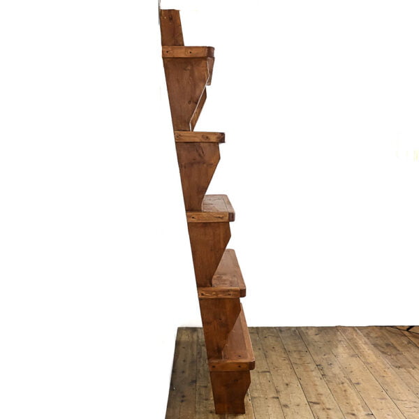 M-5399 Reclaimed Pine Ladder Shelves Penderyn Antiques (2)