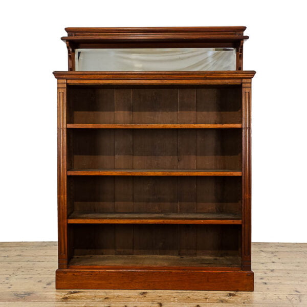 M-5406 Antique Late Victorian Walnut Bookcase Penderyn Antiques (1)