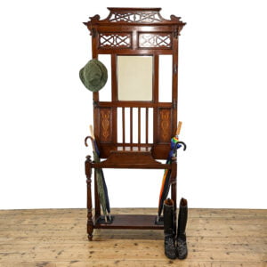 M-5424 Antique Edwardian Mahogany Hall Stand Penderyn Antiques (1)