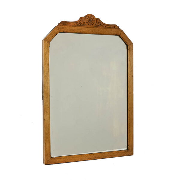 M-5440 Oak Dressing Table Mirror with Carved Top Penderyn Antiques (1)