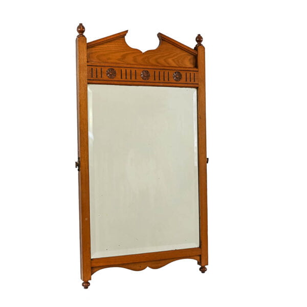 M-5447 Antique Mahogany Long Rectangular Mirror Penderyn Antiques (1)