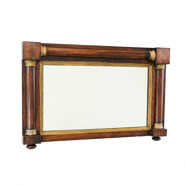 M-C074 Antique Pillar Framed Mirror Penderyn Antiques (1)