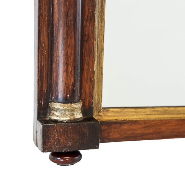 M-C074 Antique Pillar Framed Mirror Penderyn Antiques (2)