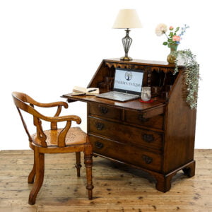 M-5480 Antique George III Style Oak Bureau Penderyn Antiques (1)