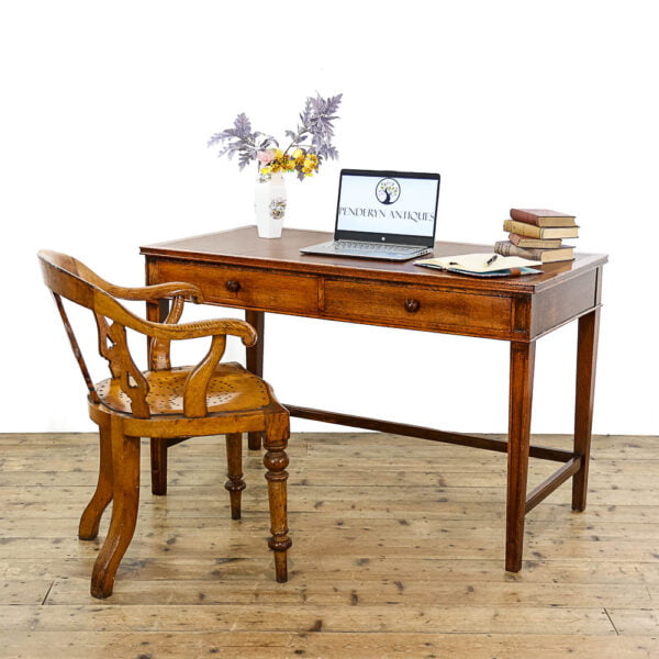 M-5490 Antique 20th Century Oak Desk Penderyn Antiques (1)