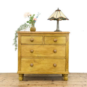 M-5504 Antique Victorian Pine Chest of Drawers Penderyn Antiques (1)