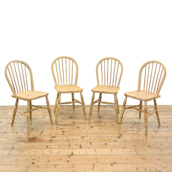M-5365 Set of Four Vintage Pine Kitchen Chairs Penderyn Antiques (1)