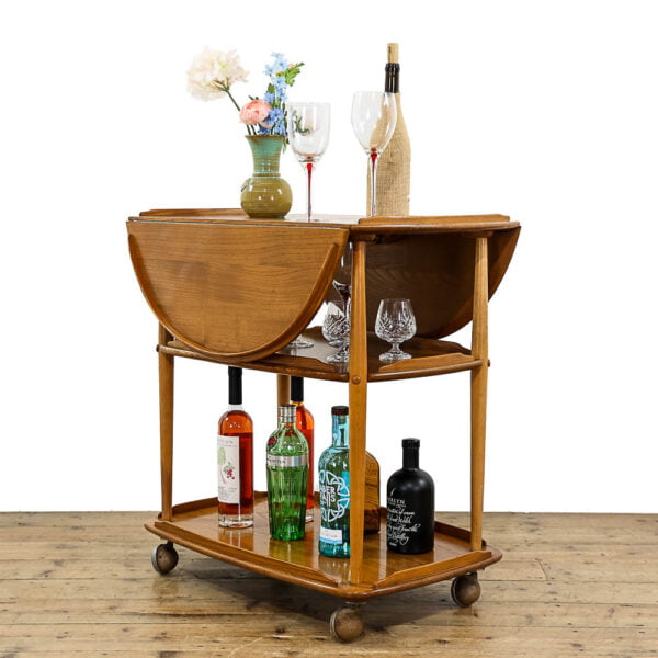 M-5510 Vintage Ercol Folding Tea Trolley Penderyn Antiques (1)