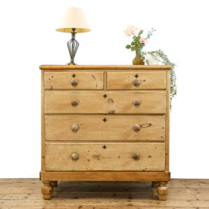 M-5512 Antique 19th Century Country Pine Chest of Drawers Penderyn Antiques (1)