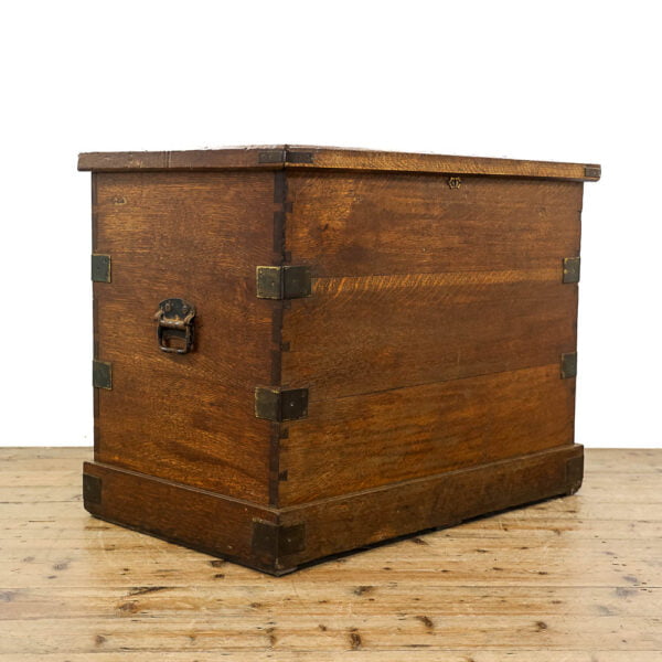 M-5517 Large Antique 19th Century Country House Oak Chest Penderyn Antiques (1)