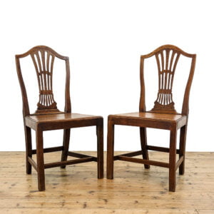 M-5530 Pair of Antique Welsh Oak Dining Chairs Penderyn Antiques (1)