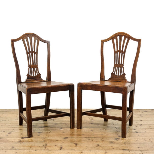 M-5530 Pair of Antique Welsh Oak Dining Chairs Penderyn Antiques (1)