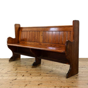 M-5535 Antique Pine Chapel Pew Penderyn Antiques (1)