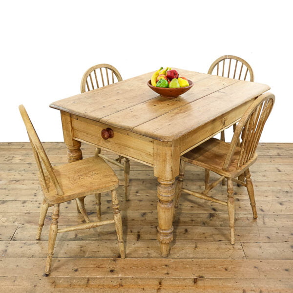 M-5554 Late Victorian Antique Pine Farmhouse Kitchen Table Penderyn Antiques (1)