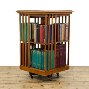 M-5566 Antique 20th Century Revolving Bookcase Penderyn Antiques (1)