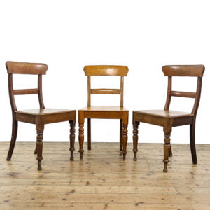 M-5576 Set of Three Harlequin Oak Farmhouse Chairs Penderyn Antiques (1)