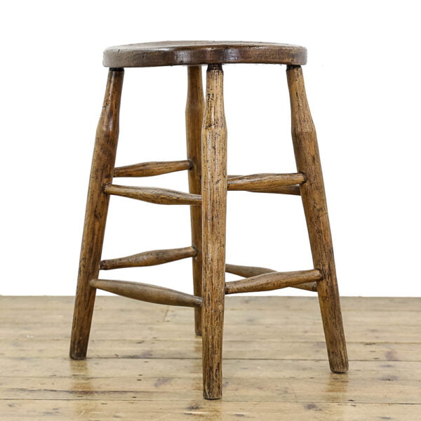 M-5577 Antique Ash and Elm Stool Penderyn Antiques (1)