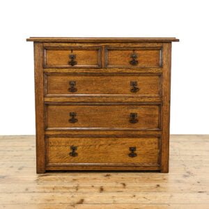 M-5544 Antique Early 20th Century Oak Chest of Drawers Penderyn Antiques (2)