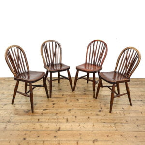 M-5551 Set of Four Antique Victorian Farmhouse Kitchen Chairs Penderyn Antiques 1