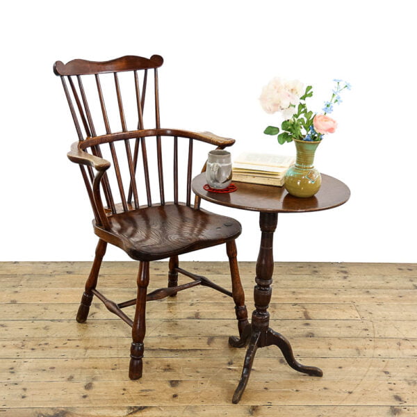 M-5584 Antique Ash and Elm Comb Back Armchair Penderyn Antiques (1)