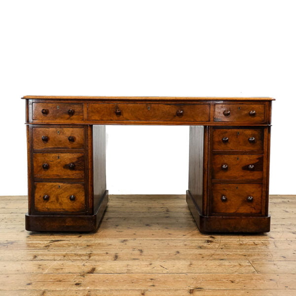 M-5598 Antique Walnut Pedestal Desk Penderyn Antiques (2)