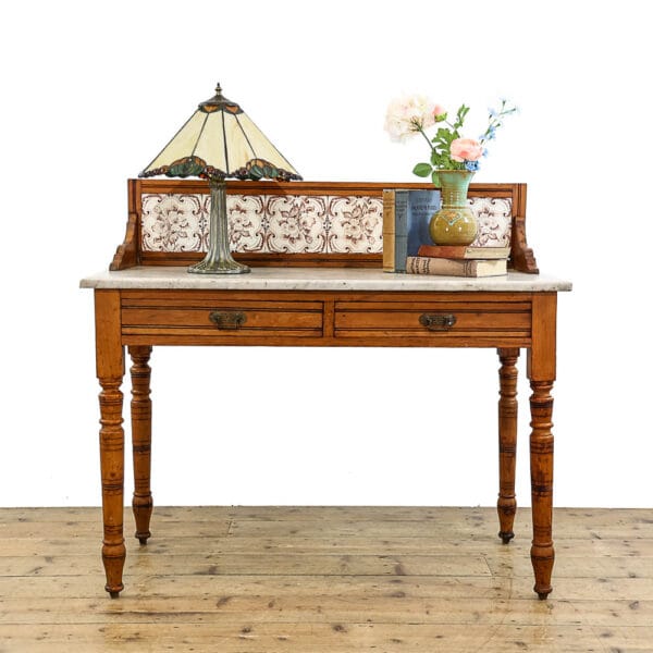 M-5617 Antique Edwardian Marble Top Washstand Penderyn Antiques (1)