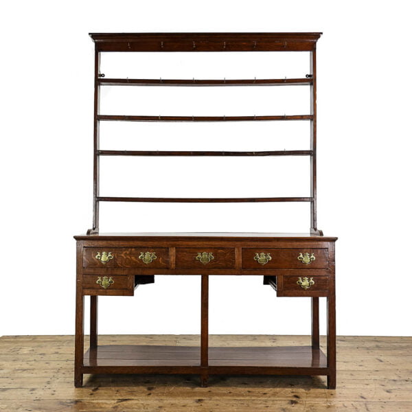M-5619 Antique Early 19th Century Welsh Oak Dresser Penderyn Antiques (2)