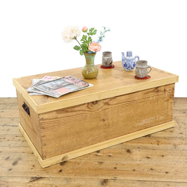 M-5488 Antique Pine Blanket Box Penderyn Antiques (1)