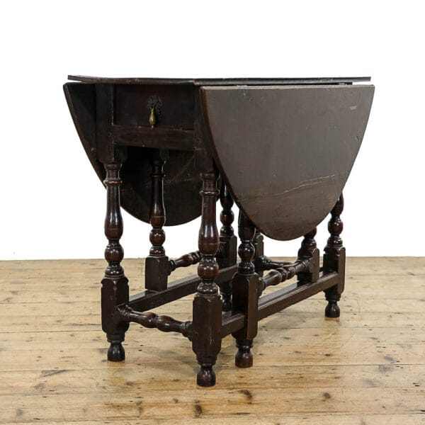 M-5553 Antique 18th Century Oak Gate Leg Table Penderyn Antiques (1)