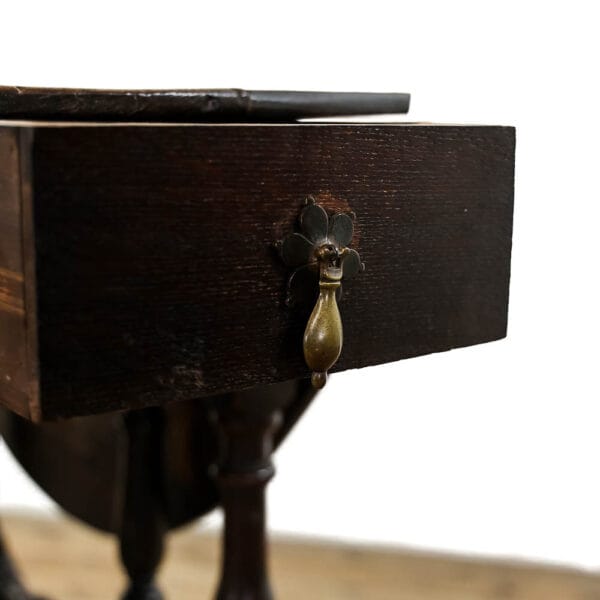 M-5553 Antique 18th Century Oak Gate Leg Table Penderyn Antiques (10)