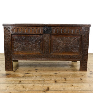 M-5592 Antique 17th Century Oak Coffer Penderyn Antiques (2)