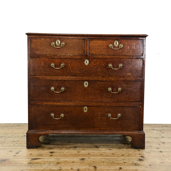 M-5597 Antique Late Georgian Oak Chest of Drawers Penderyn Antiques (2)