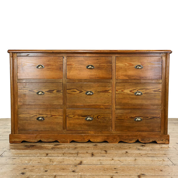 M-5631 Large Reclaimed Pine Bank of Drawers Penderyn Antiques (2)