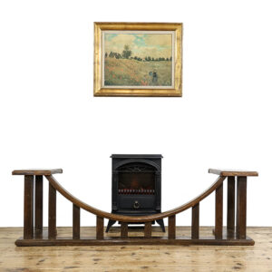M-5647 Antique Arts & Crafts Style Oak Fire Fender Penderyn Antiques (1)