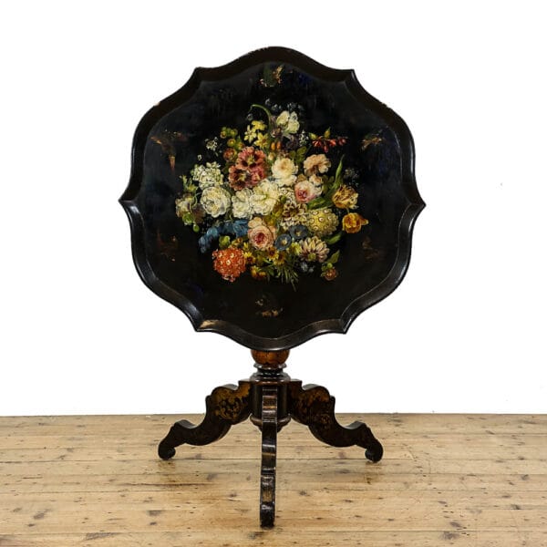 M-5659 Antique 19th Century Painted Tilt TopTable Penderyn Antiques (1)