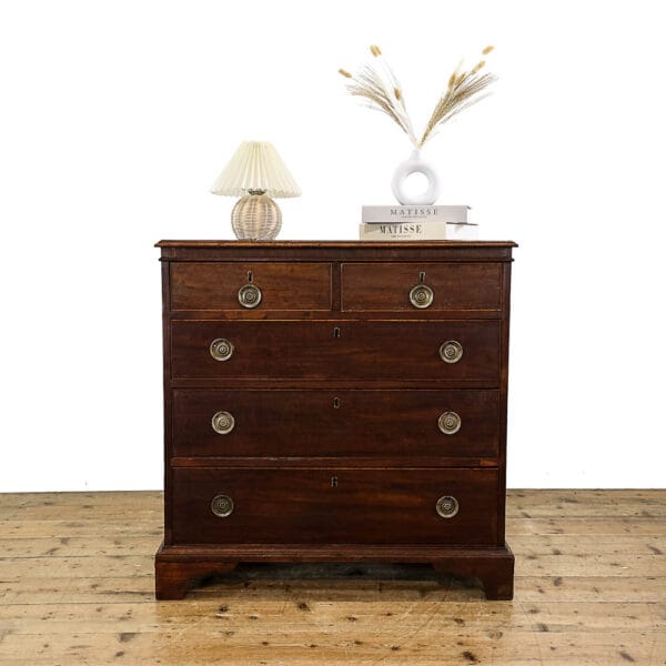 M-5663 Antique Georgian Mahogany Chest of Drawers Penderyn Antiques (1)