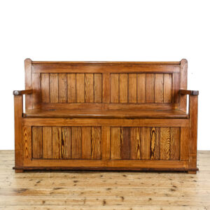 M-5664 Rustic Pine Settle Penderyn Antiques (1)