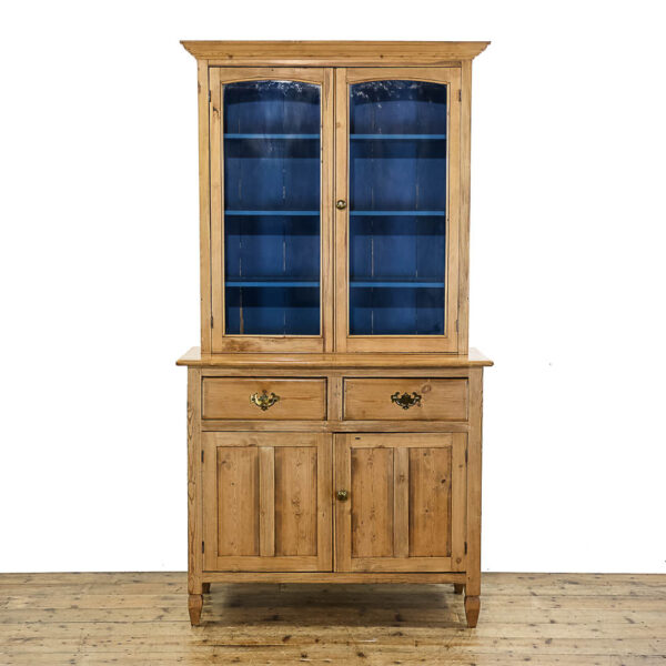 M-5670 Antique Pine Glazed Cabinet Penderyn Antiques (1)