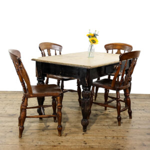 M-5671 Antique Victorian Pine Farmhouse Kitchen Table Penderyn Antiques (1)