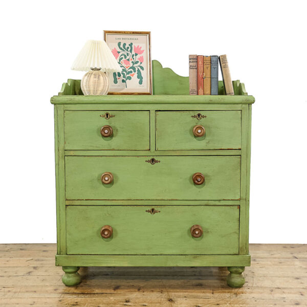 M-5677 Antique Victorian Painted Pine Chest of Drawers Penderyn Antiques (1)