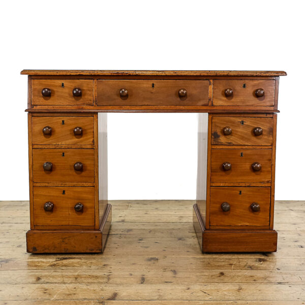 M-5681 Antique Victorian Mahogany Pedestal Desk Penderyn Antiques (2)