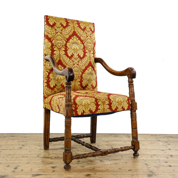 M-5687 Antique 19th Century Walnut Armchair Penderyn Antiques (1)