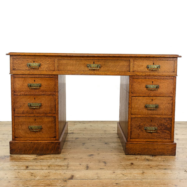 M-5695 Antique Edwardian Twin Pedestal Desk Penderyn Antiques (2)