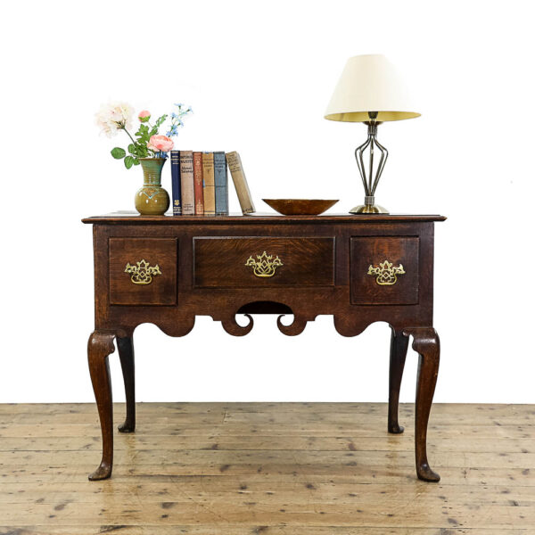 M-5674 Antique Georgian Oak Lowboy Table Penderyn Antiques (1)