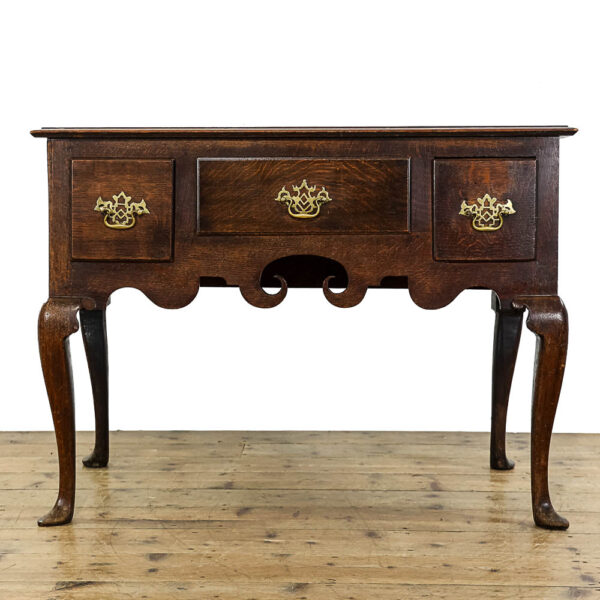 M-5674 Antique Georgian Oak Lowboy Table Penderyn Antiques (2)