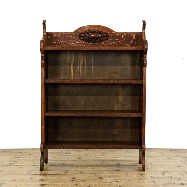 M-5707 Antique Early 20th Century Oak Bookcase Penderyn Antiques (2)