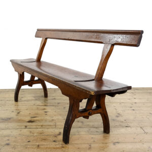 M-5708 Antique 19th Century Pine Railway Bench Penderyn Antiques (1)