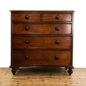 M-5711 Large Antique Mahogany Chest of Drawers Penderyn Antiques (1)