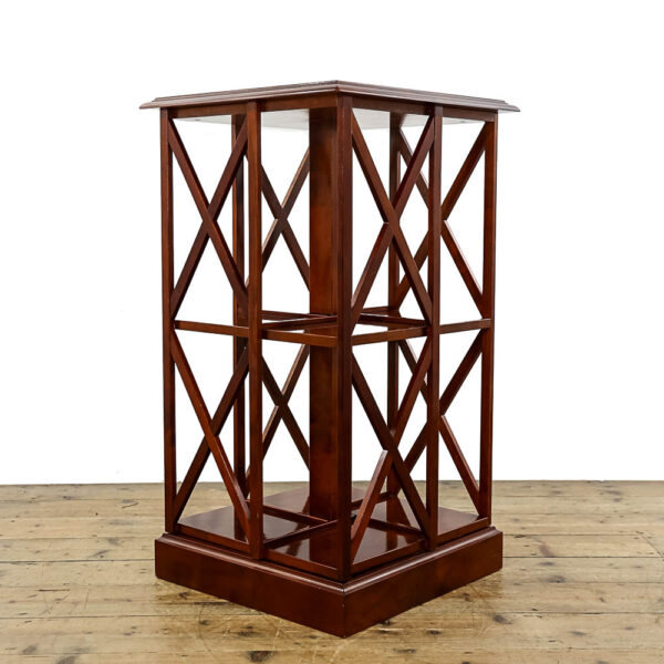 M-5713 Vintage Mahogany Revolving Bookcase Penderyn Antiques (1)